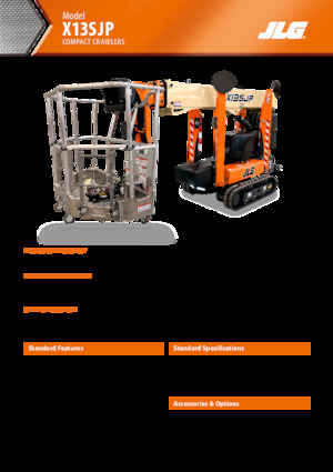 Nacelles à bras articulés sur chenilles JLG X13SJP