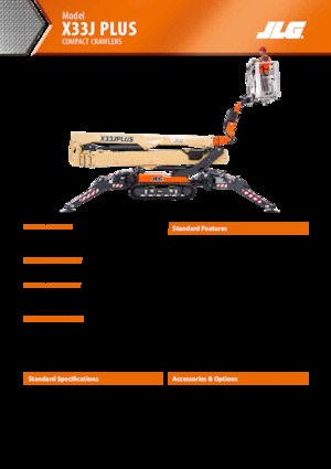 Nacelles à bras articulés sur chenilles JLG X33J Plus