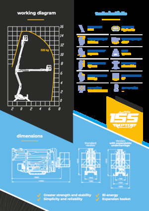 Nacelles à bras articulés sur chenilles Socage Raptor 15 S