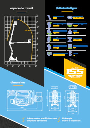 Nacelles à bras articulés sur chenilles Socage Raptor 15 S