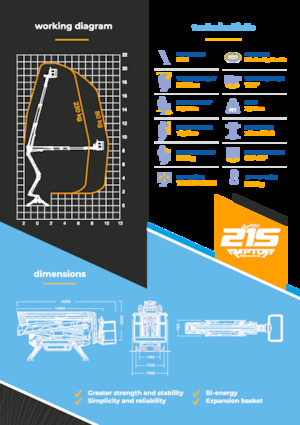 Nacelles à bras articulés sur chenilles Socage Raptor 21 S