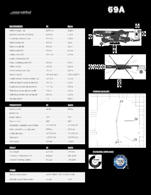 Nacelles à bras articulés sur chenilles TEUPEN TC69A 