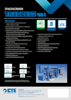 Nacelles à bras articulés sur chenilles CTE Traccess 160 E