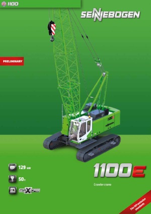 Grues à chenilles - flèche treillis Sennebogen 1100