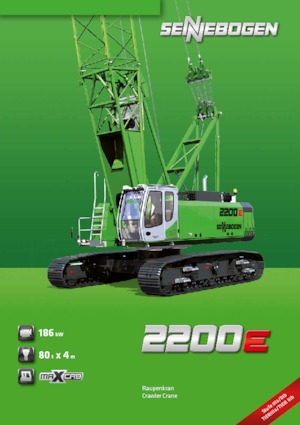Grues à chenilles - flèche treillis Sennebogen 2200