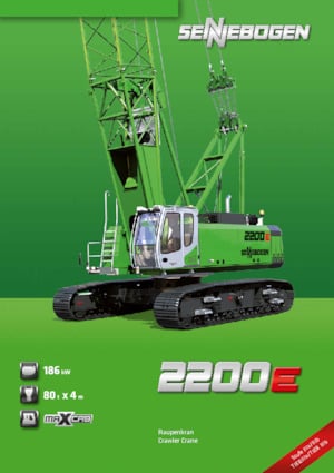 Grues à chenilles - flèche treillis Sennebogen 2200E