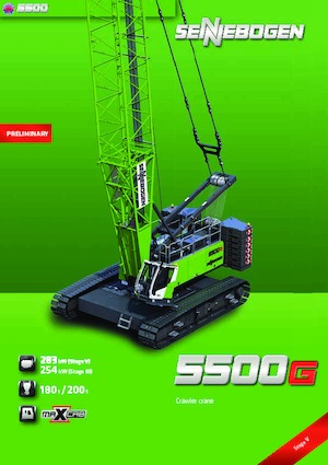 Grues à chenilles - flèche treillis Sennebogen 5500G