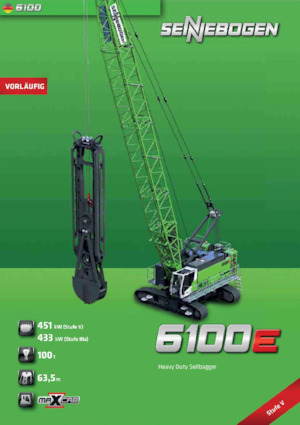 Grues à chenilles - flèche treillis Sennebogen 6100E