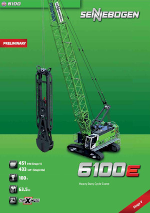 Grues à chenilles - flèche treillis Sennebogen 6100E