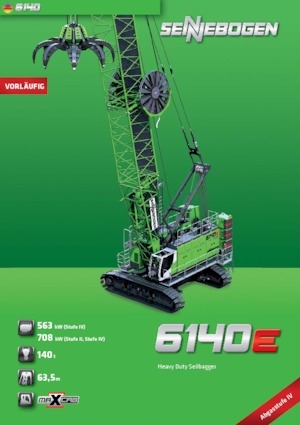 Grues à chenilles - flèche treillis Sennebogen 6140 HD