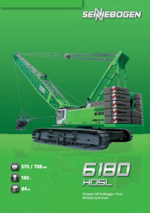 Grues à chenilles - flèche treillis Sennebogen 6180 HD