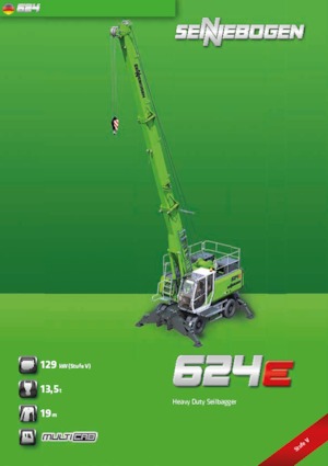 Grues à chenilles - flèche treillis Sennebogen 624 HD