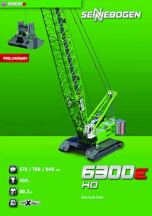 Grues à chenilles - flèche treillis Sennebogen 6300 HD