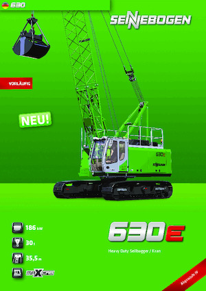Grues à chenilles - flèche treillis Sennebogen 630E