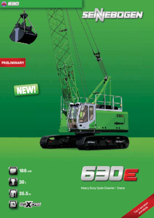 Grues à chenilles - flèche treillis Sennebogen 630E