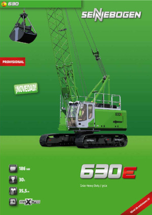 Grues à chenilles - flèche treillis Sennebogen 630E
