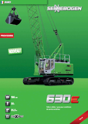 Grues à chenilles - flèche treillis Sennebogen 630E