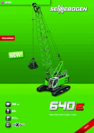Grues à chenilles - flèche treillis Sennebogen 640 HD