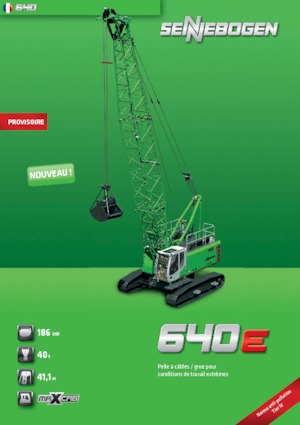 Grues à chenilles - flèche treillis Sennebogen 640 HD