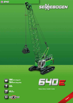 Grues à chenilles - flèche treillis Sennebogen 640E