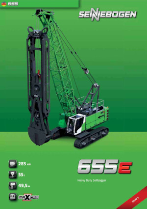 Grues à chenilles - flèche treillis Sennebogen 655E