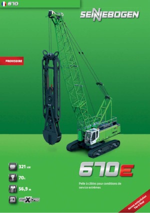 Grues à chenilles - flèche treillis Sennebogen 670 HD