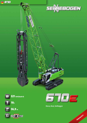 Grues à chenilles - flèche treillis Sennebogen 670E