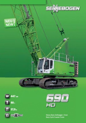 Grues à chenilles - flèche treillis Sennebogen 690 HD