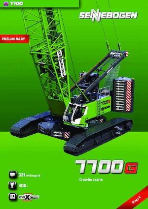 Grues à chenilles - flèche treillis Sennebogen 7700G