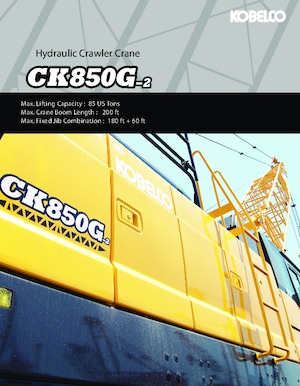 Grues à chenilles - flèche treillis Kobelco CK850G-2