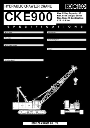 Grues à chenilles - flèche treillis Kobelco CKE 900