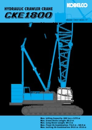 Grues à chenilles - flèche treillis Kobelco CKE1800