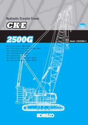Grues à chenilles - flèche treillis Kobelco CKE2500G