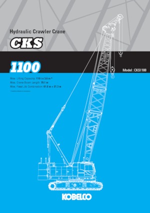 Grues à chenilles - flèche treillis Kobelco CKS1100