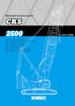 Grues à chenilles - flèche treillis Kobelco CKS2500