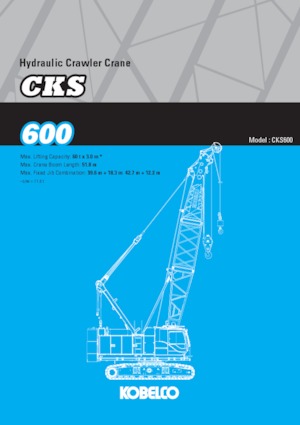 Grues à chenilles - flèche treillis Kobelco CKS600