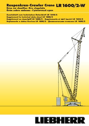 Grues à chenilles - flèche treillis Liebherr LR 1600/2-W