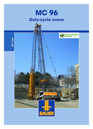 Grues à chenilles - flèche treillis BAUER Group MC 96