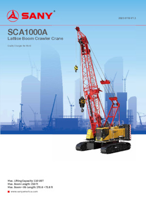 Grues à chenilles - flèche treillis Sany SCA1000A