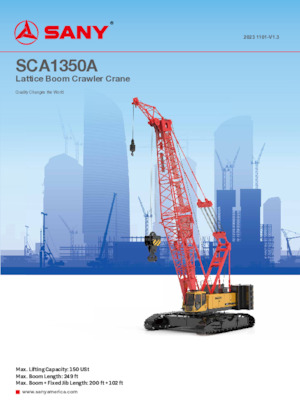 Grues à chenilles - flèche treillis Sany SCA1350A