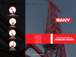 Grues à chenilles - flèche treillis Sany SCA900TB