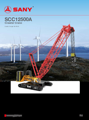 Grues à chenilles - flèche treillis Sany SCC12500A