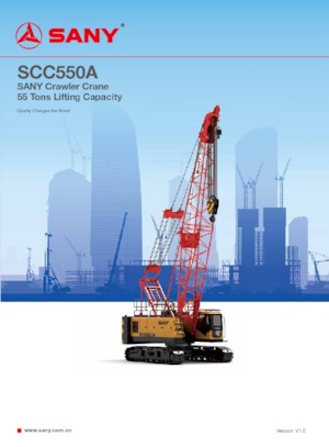 Grues à chenilles - flèche treillis Sany SCC550A