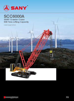 Grues à chenilles - flèche treillis Sany SCC6000A