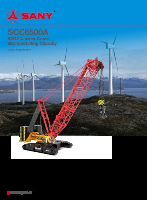 Grues à chenilles - flèche treillis Sany SCC6500A