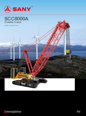 Grues à chenilles - flèche treillis Sany SCC8000A