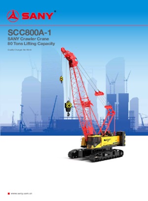 Grues à chenilles - flèche treillis Sany SCC800A-1