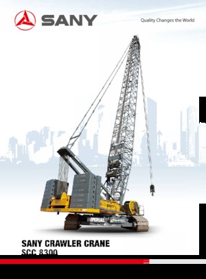 Grues à chenilles - flèche treillis Sany SCC8300