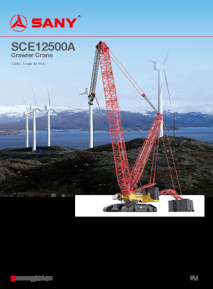 Grues à chenilles - flèche treillis Sany SCE12500A