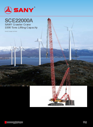 Grues à chenilles - flèche treillis Sany SCE22000A